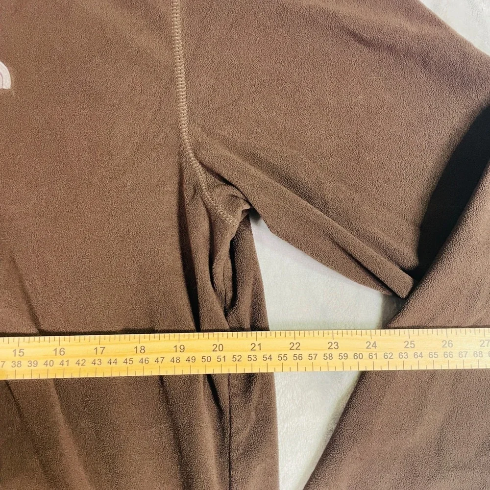 The North Face Fleece Pullover Mens XL Brown TKA 100 Quarter Zip